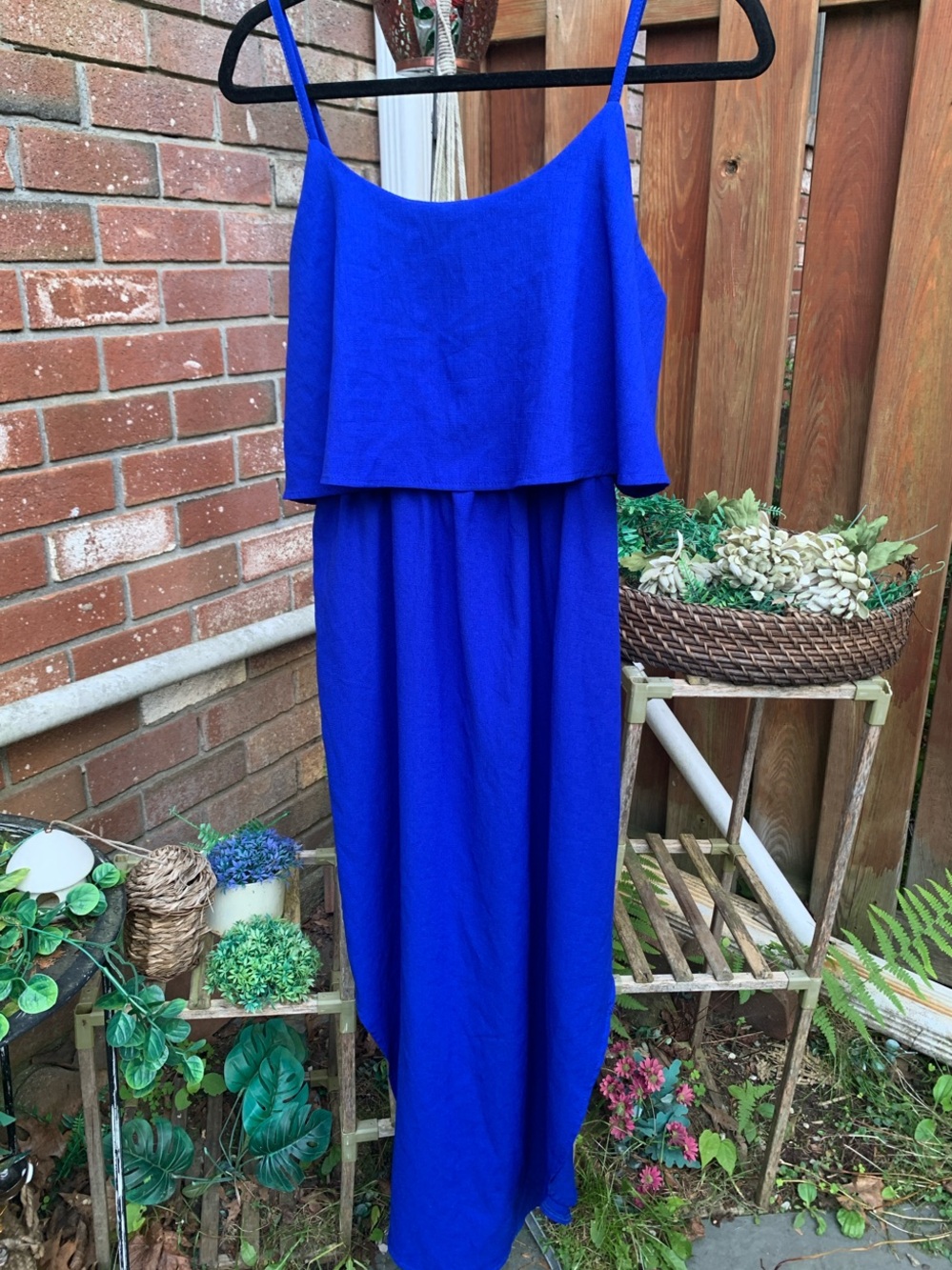 Royal Blue Spaghetti Strap Maxi Dress
